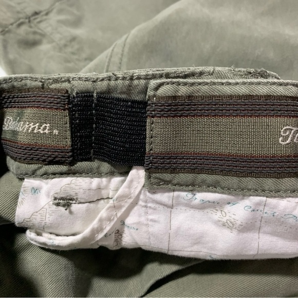 Tommy Bahama Tencel Blend Bermuda Shorts Mens 34 Olive Green 10" Inseam Comfort - Picture 3 of 4